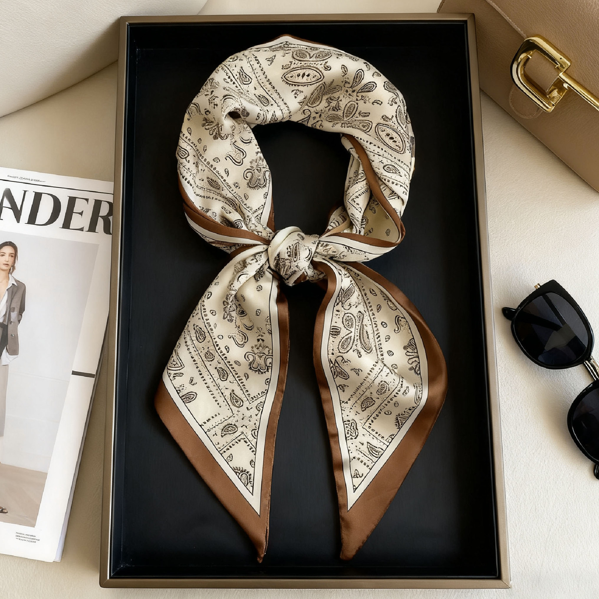 Luxury Long Neckerchief Skinny - Head Wrap Turban บทวิจารณ์และราคา