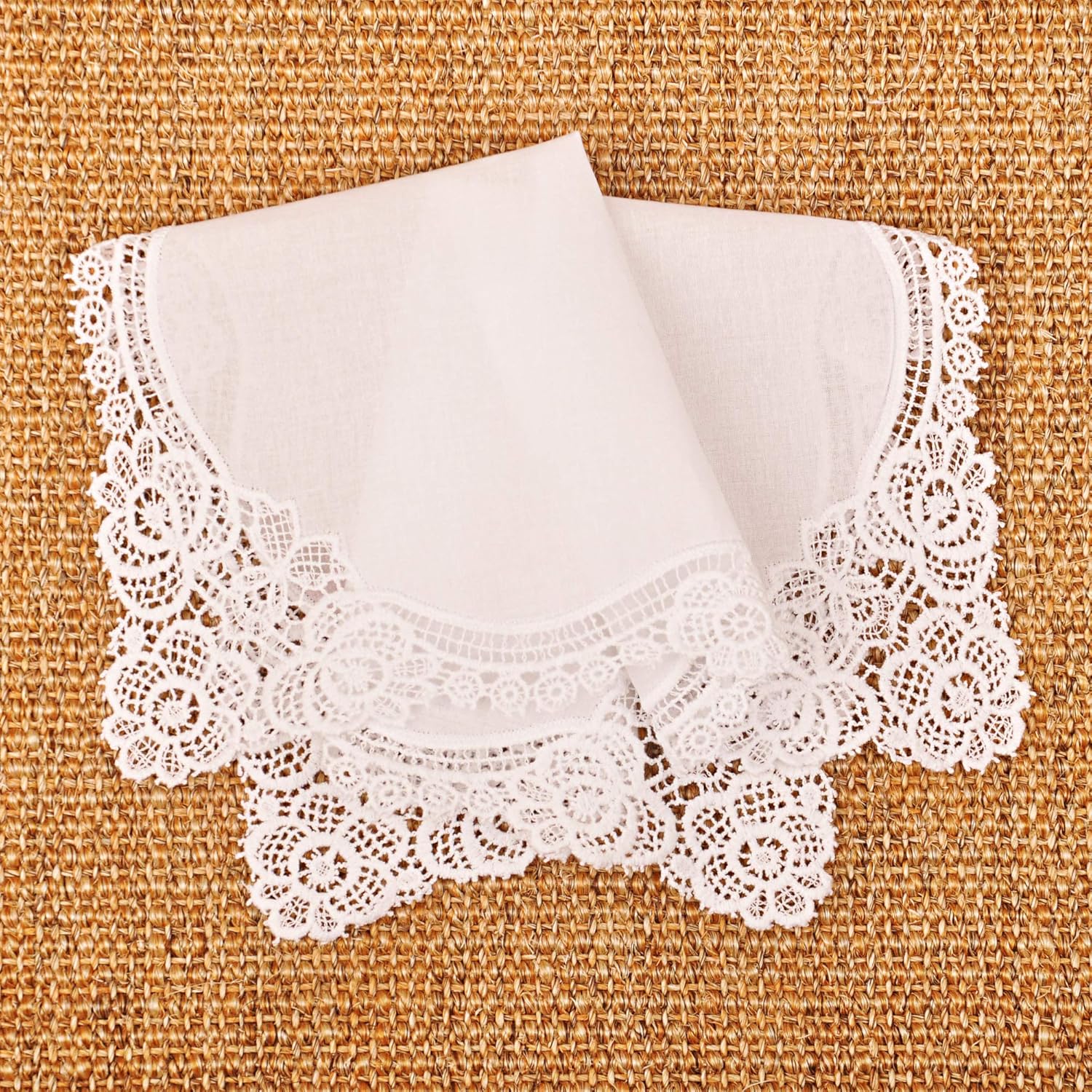 White Wedding Handkerchief Pur - Handkerchief Cotton Men บทวิจารณ์และราคา