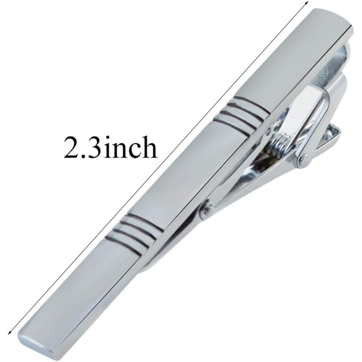 Set of 4 Silver Metal Necktie  - Tie Clip Silver บทวิจารณ์และราคา