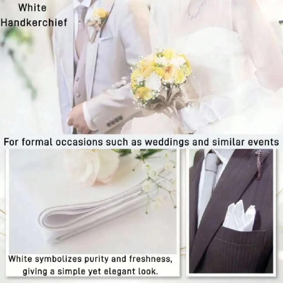 2Pcs Silk-Like Handkerchief Se - Handkerchief Cotton Men บทวิจารณ์และราคา