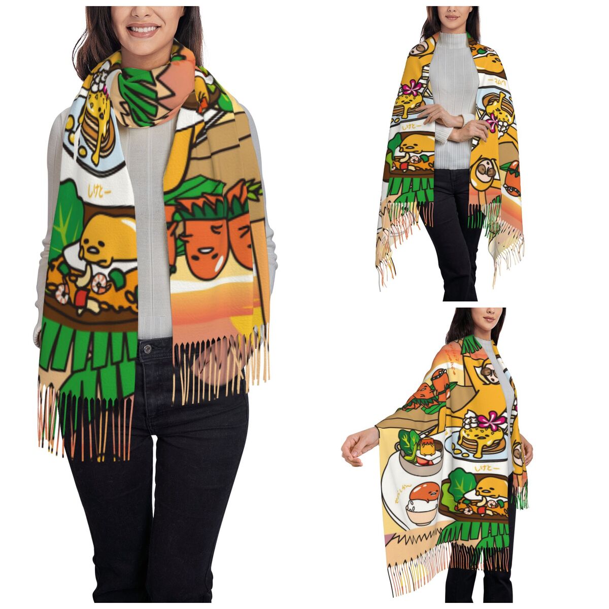 Women's Scarf with Tassel Gude - Pashmina Wrap Large บทวิจารณ์และราคา