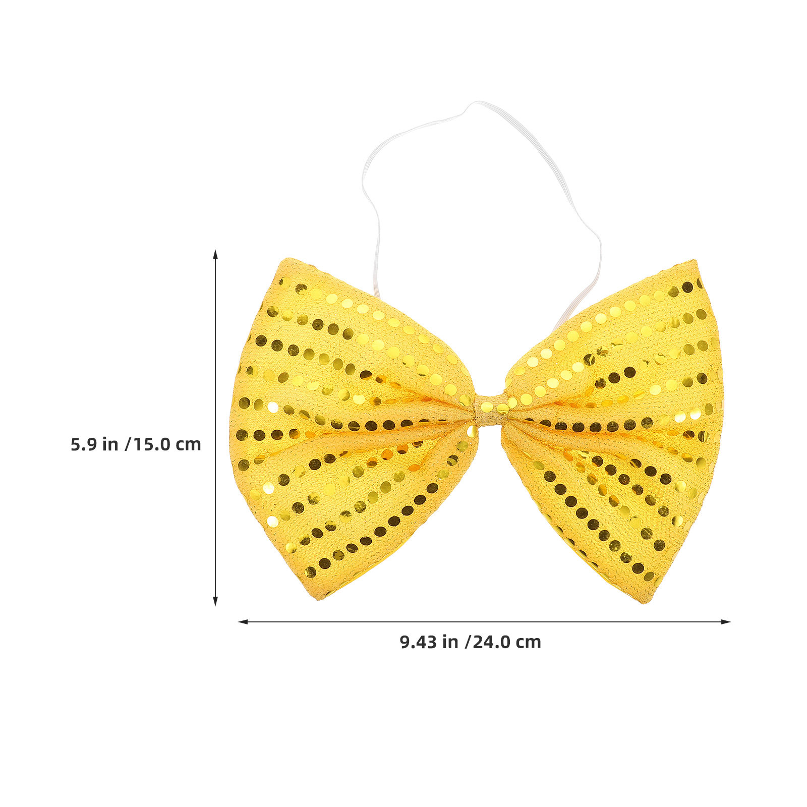 2Pcs Large Gold Sequin Bow Tie - Bow Tie Pre Tied บทวิจารณ์และราคา