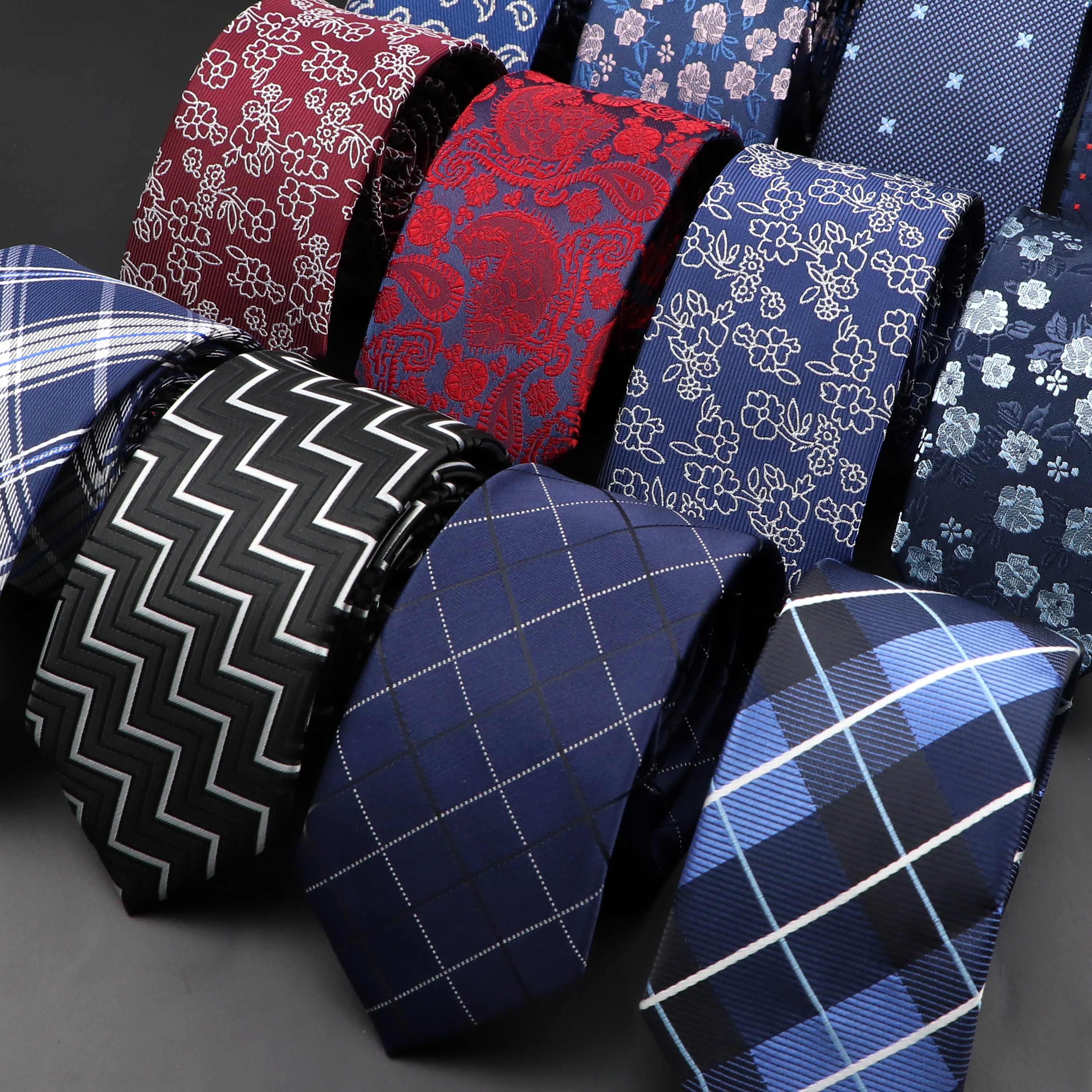 New Men Ties Solid Color Strip - Skinny Tie Men บทวิจารณ์และราคา