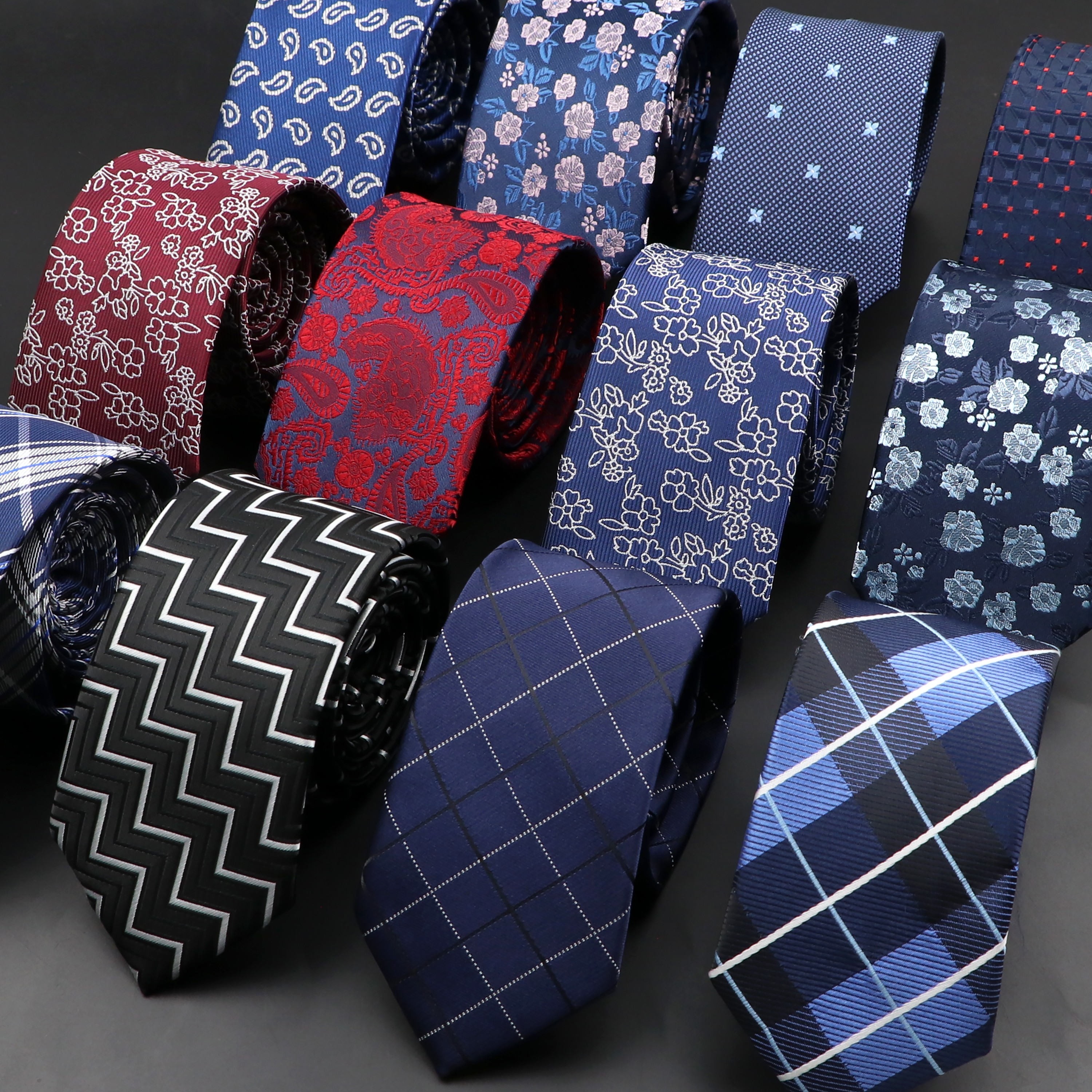 New Men Ties Solid Color Strip - Skinny Tie Men บทวิจารณ์และราคา