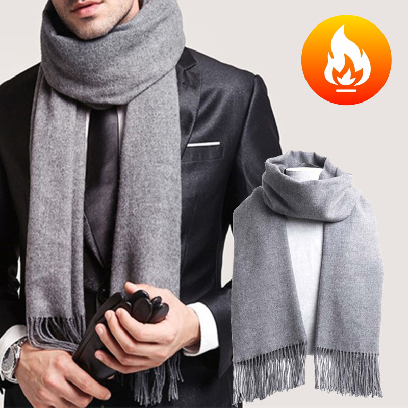 Autumn And Winter Solid Color  - Muffler Men Wool บทวิจารณ์และราคา