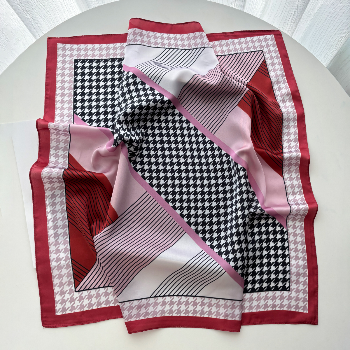 New Printed Square Scarf For W - Silk Neck Scarf บทวิจารณ์และราคา