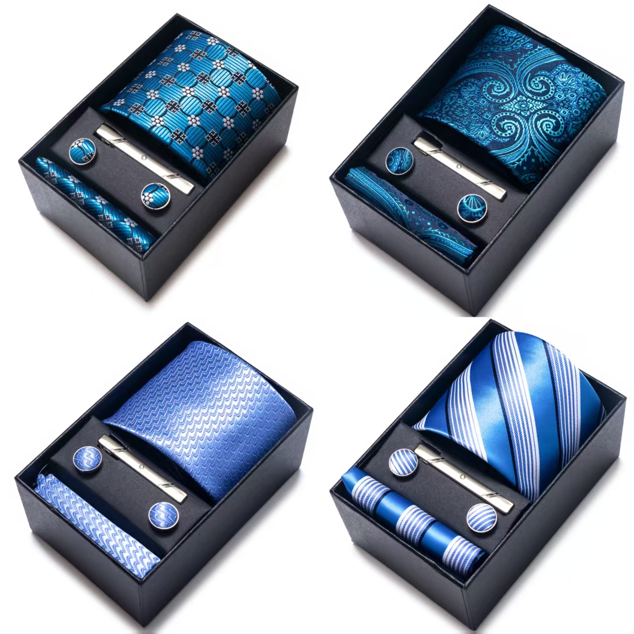 Bright Color Paisley Men's Tie - Pocket Square Set บทวิจารณ์และราคา