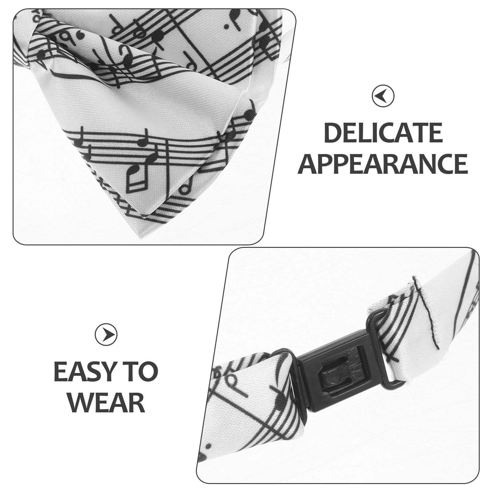 3Pcs Music Bow Tie Set Piano K - Bow Tie Pre Tied บทวิจารณ์และราคา