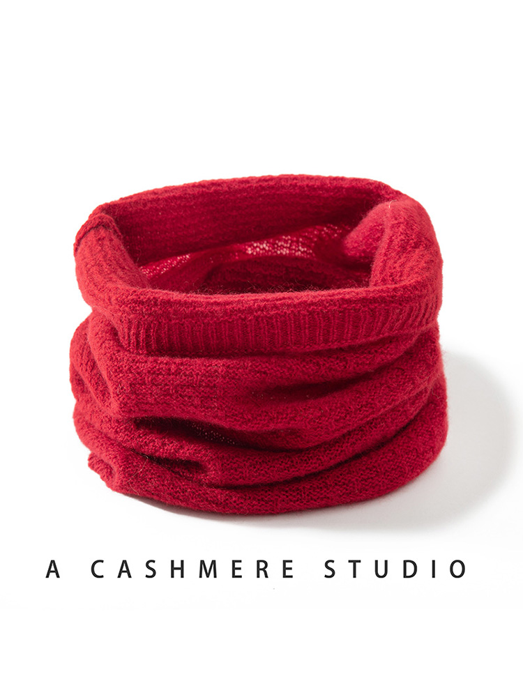 100% Pure Cashmere Waffle Knit - Infinity Scarf Knit บทวิจารณ์และราคา