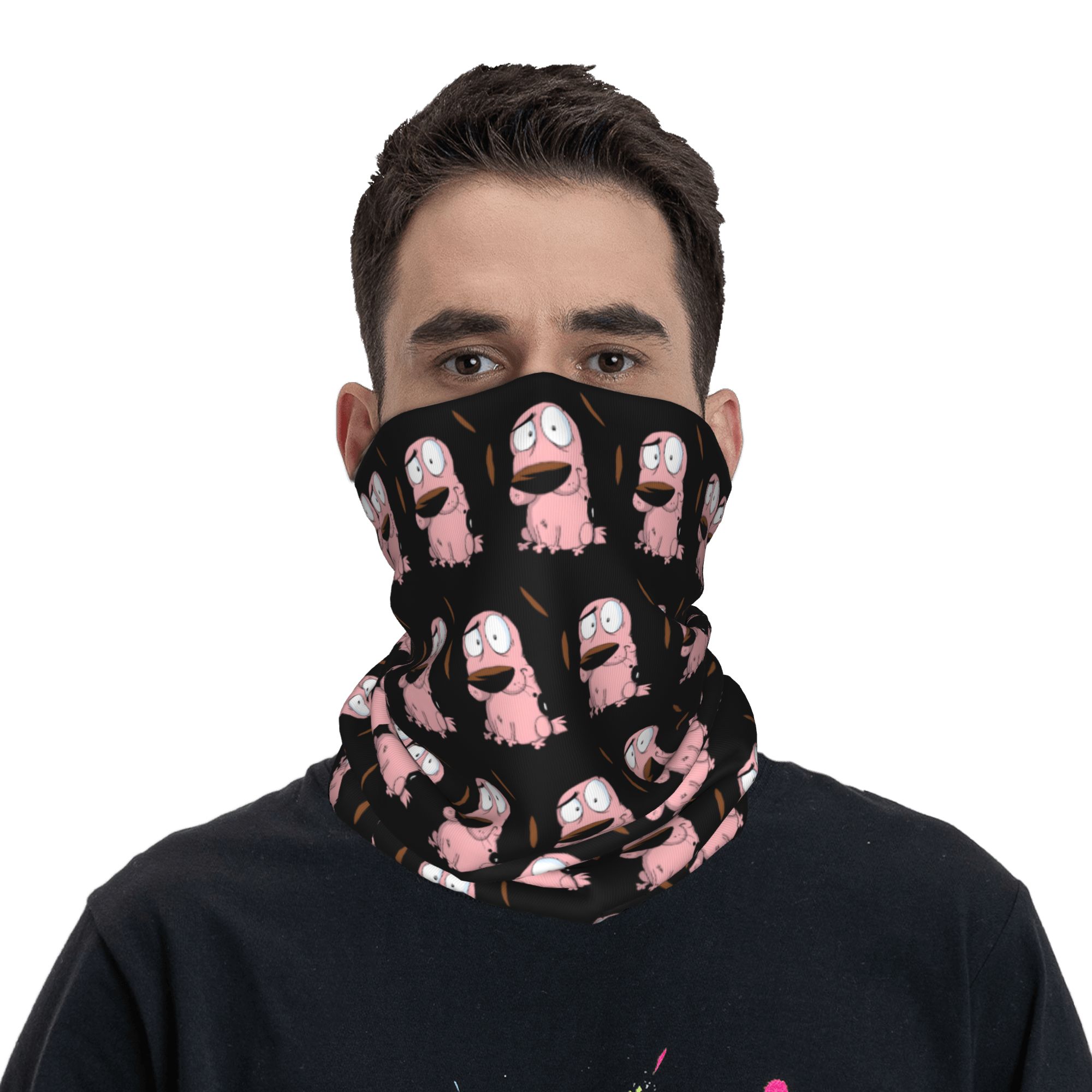 Custom Cartoon Courage Dog Win - Neck Warmer Tube บทวิจารณ์และราคา