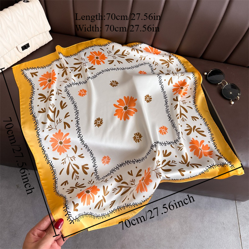 1Pc new printed fashion silk s - Scarf Silk Square บทวิจารณ์และราคา