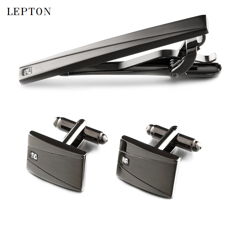 Classic Black Cufflinks & Tie  - Tie Bar Set Gift บทวิจารณ์และราคา