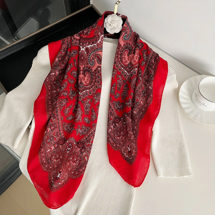 New Fashion 70X70cm Women's Sc - Bandana Cotton บทวิจารณ์และราคา