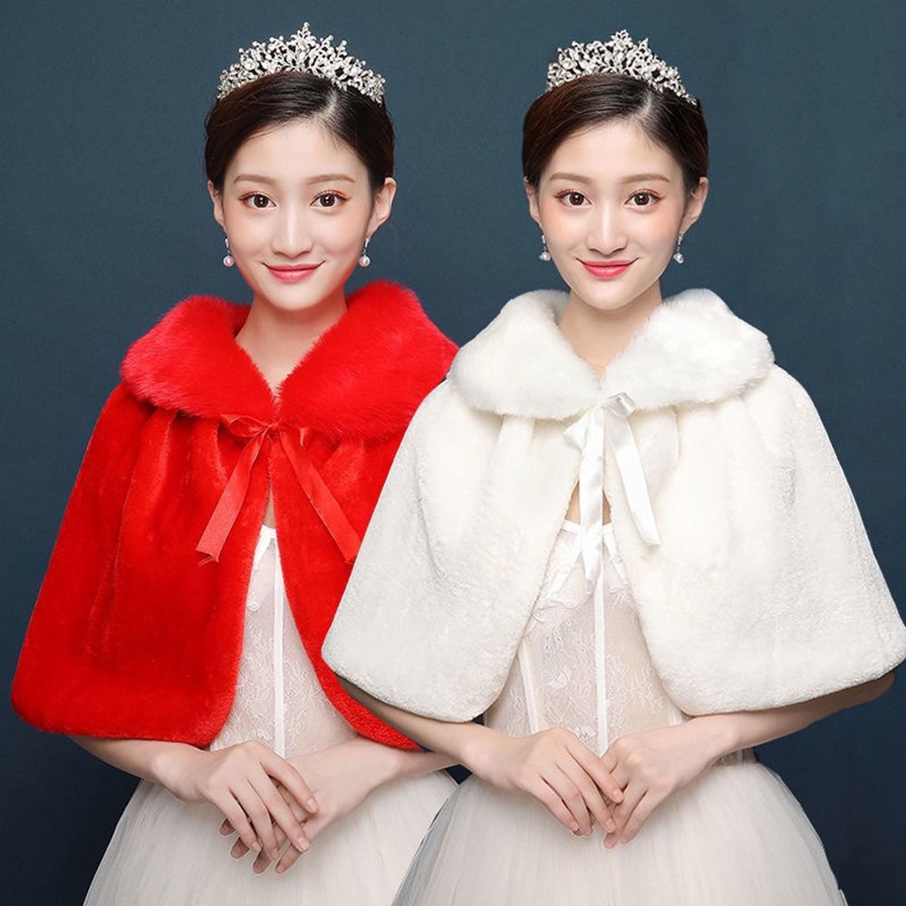 White Womens Winter Thicken Pl - Stole Wedding Shawl บทวิจารณ์และราคา