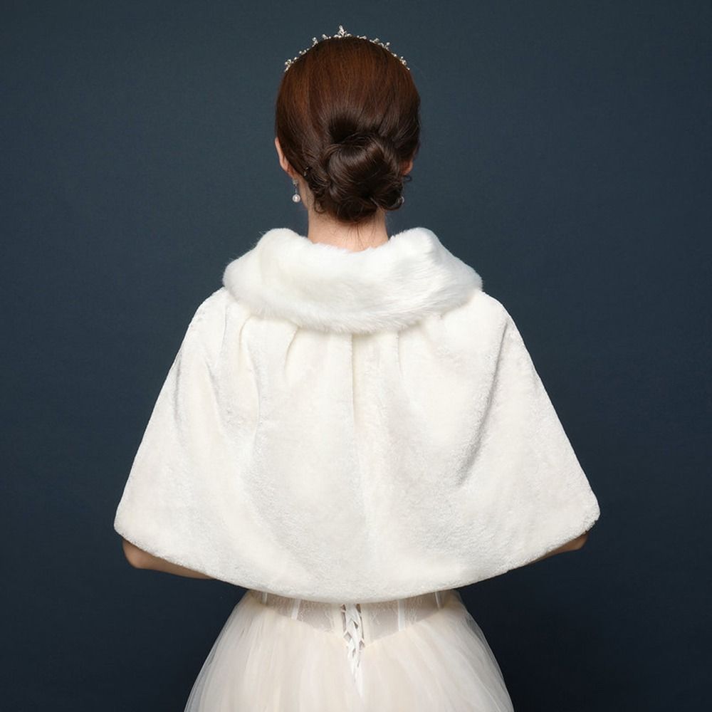 White Womens Winter Thicken Pl - Stole Wedding Shawl บทวิจารณ์และราคา