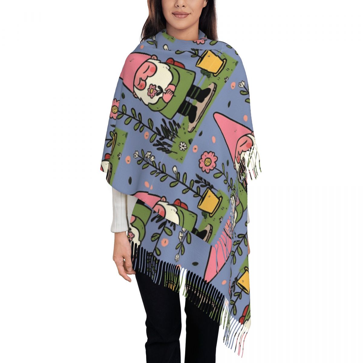 Mythical Garden Gnome Shawls W - Pashmina Wrap Large บทวิจารณ์และราคา