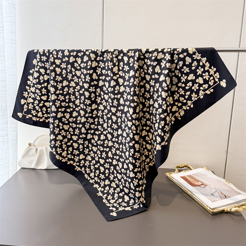 1pcs 90*90cm Floral Printed Co - Bandana Cotton บทวิจารณ์และราคา