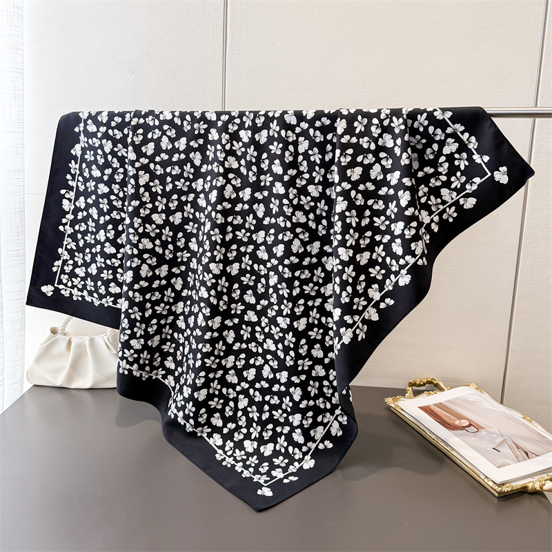 1pcs 90*90cm Floral Printed Co - Bandana Cotton บทวิจารณ์และราคา