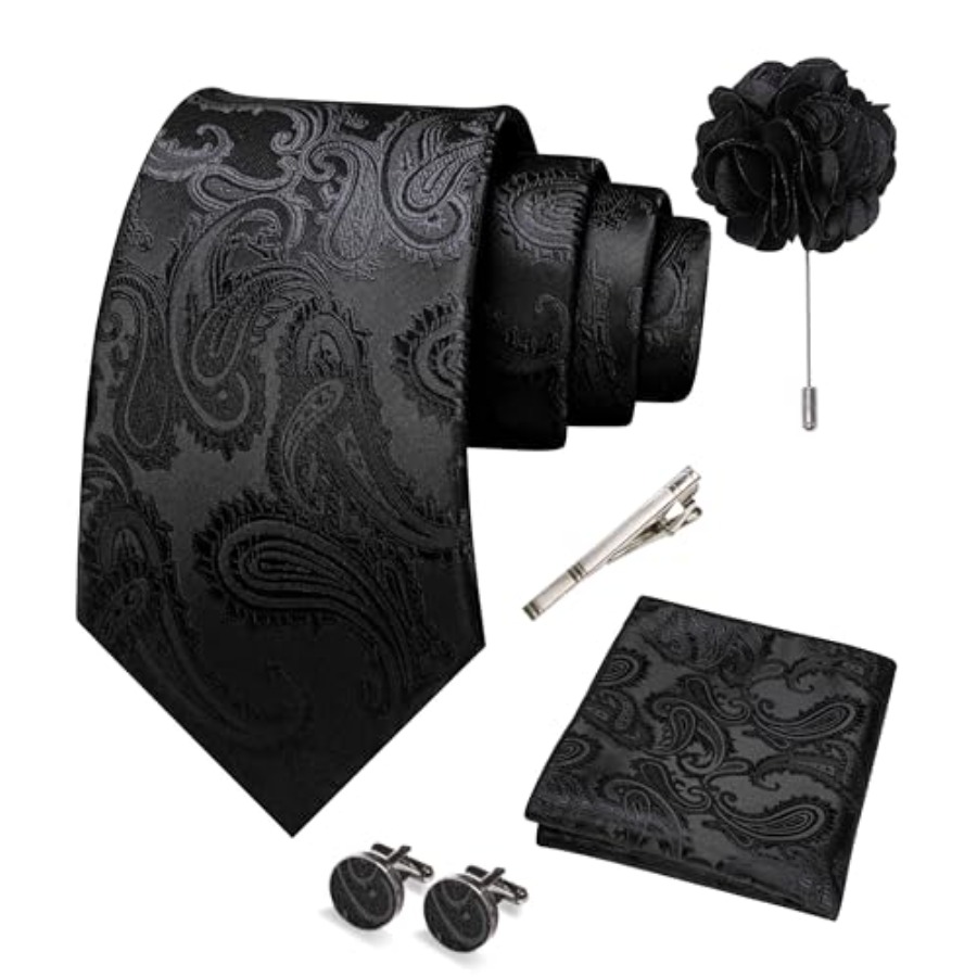 Mens Paisley Tie and Pocket Sq - Pocket Square Set บทวิจารณ์และราคา