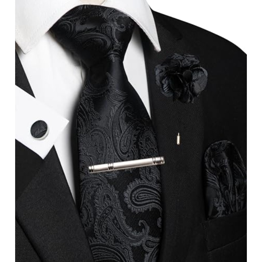 Mens Paisley Tie and Pocket Sq - Pocket Square Set บทวิจารณ์และราคา