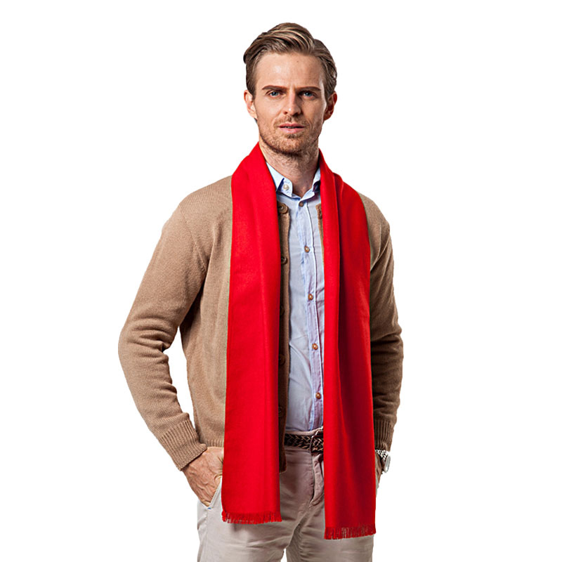 Fashion Winter Solid Color Men - Muffler Men Wool บทวิจารณ์และราคา