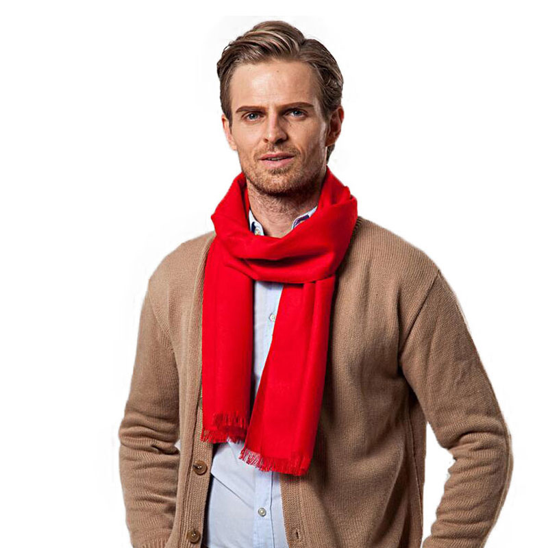Fashion Winter Solid Color Men - Muffler Men Wool บทวิจารณ์และราคา