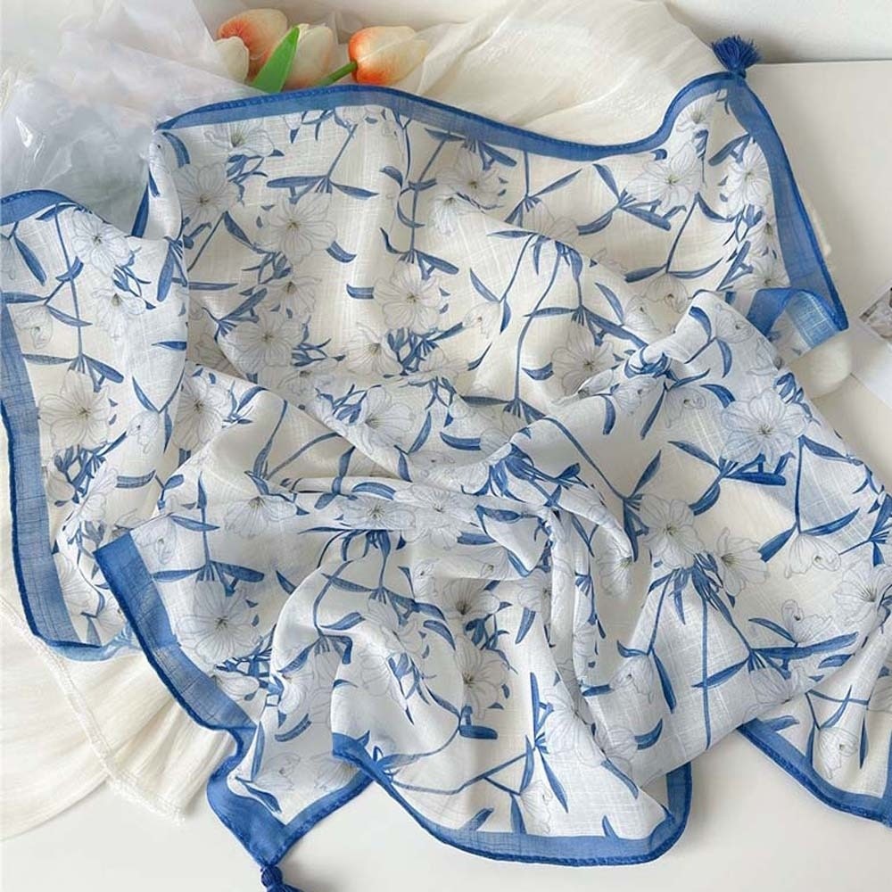 Neck Wrap Cotton-Linen Square  - Bandana Cotton บทวิจารณ์และราคา