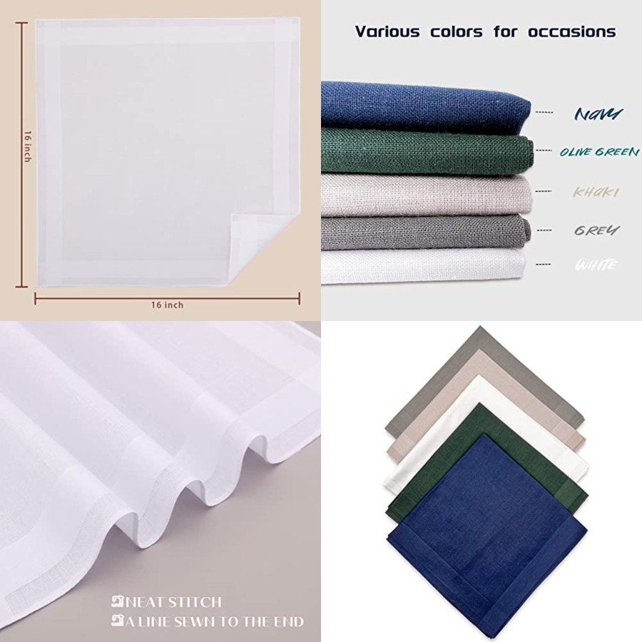 Men's Cotton Handkerchiefs, As - Handkerchief Cotton Men บทวิจารณ์และราคา
