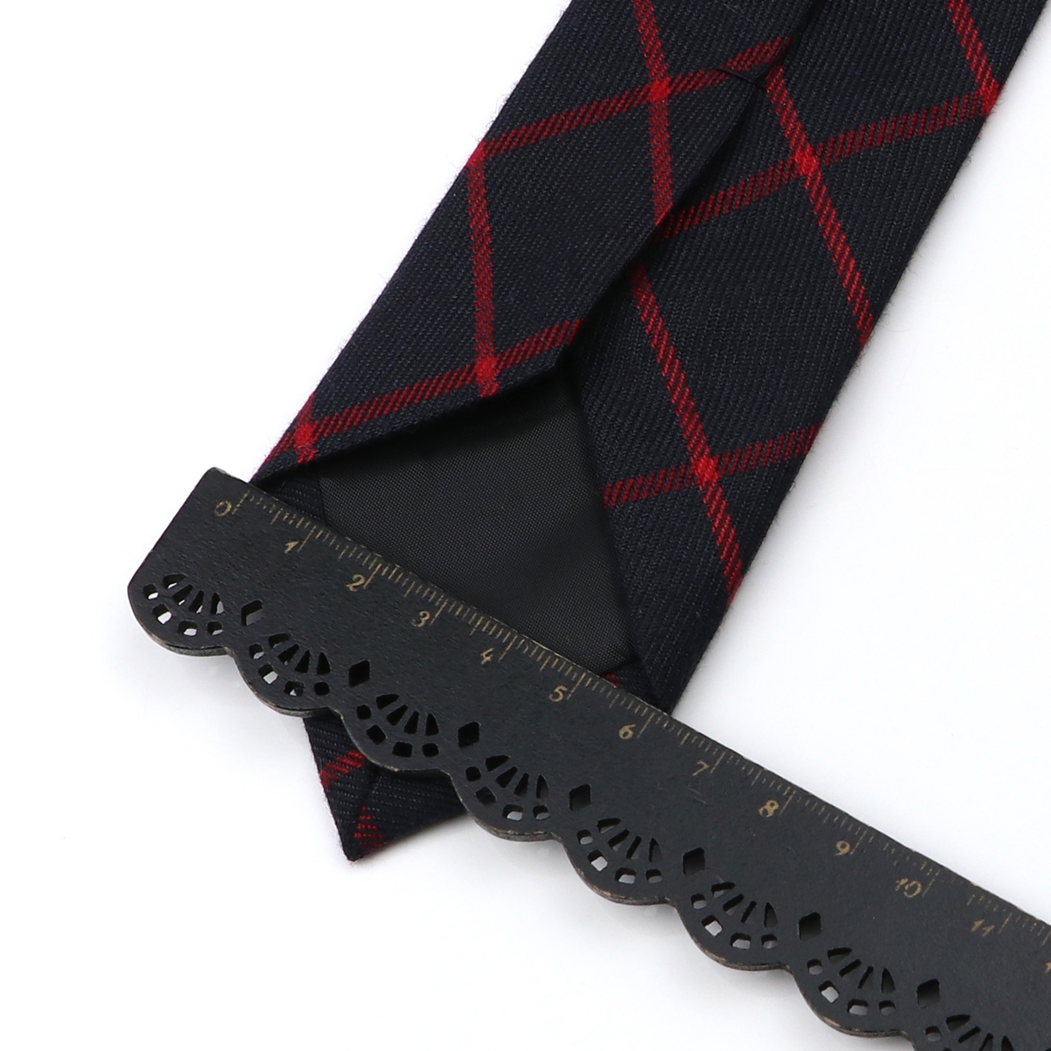 Classic Black Grey Plaid Cotto - Skinny Tie Men บทวิจารณ์และราคา