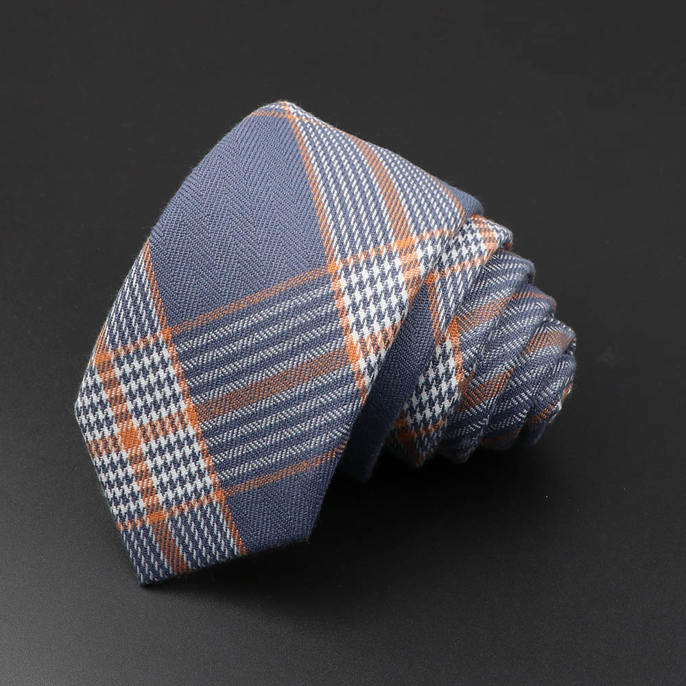 Classic Black Grey Plaid Cotto - Skinny Tie Men บทวิจารณ์และราคา