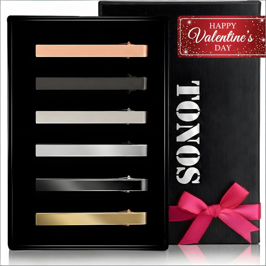 Clips for Men, 6 PACK Tie Clip - Tie Bar Set Gift บทวิจารณ์และราคา