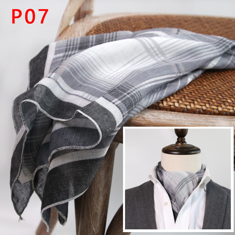 Men's Square Scarf with Button - Scarf Silk Square บทวิจารณ์และราคา