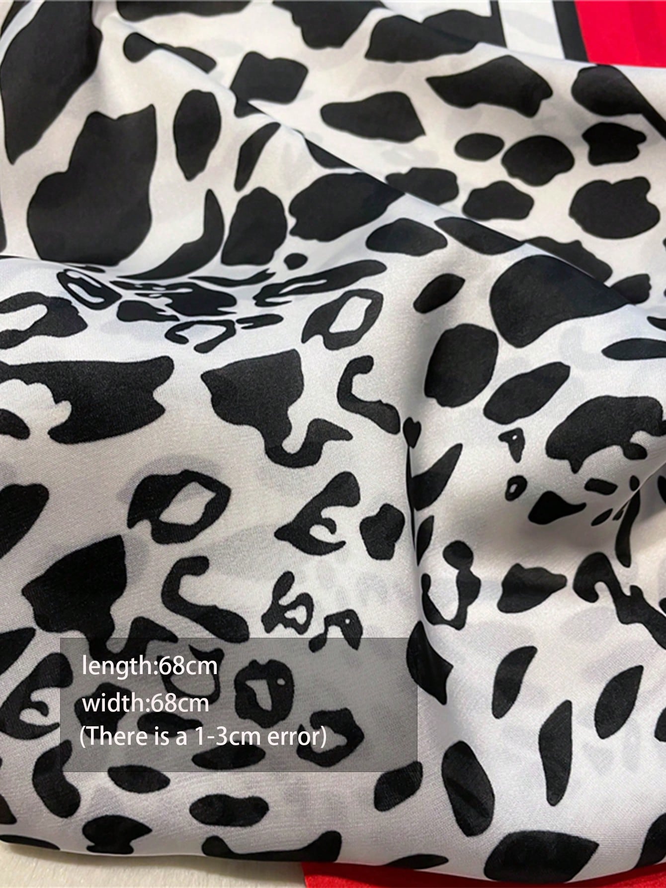 1pc Faux Silk Retro Leopard Pr - Bandana Cotton บทวิจารณ์และราคา