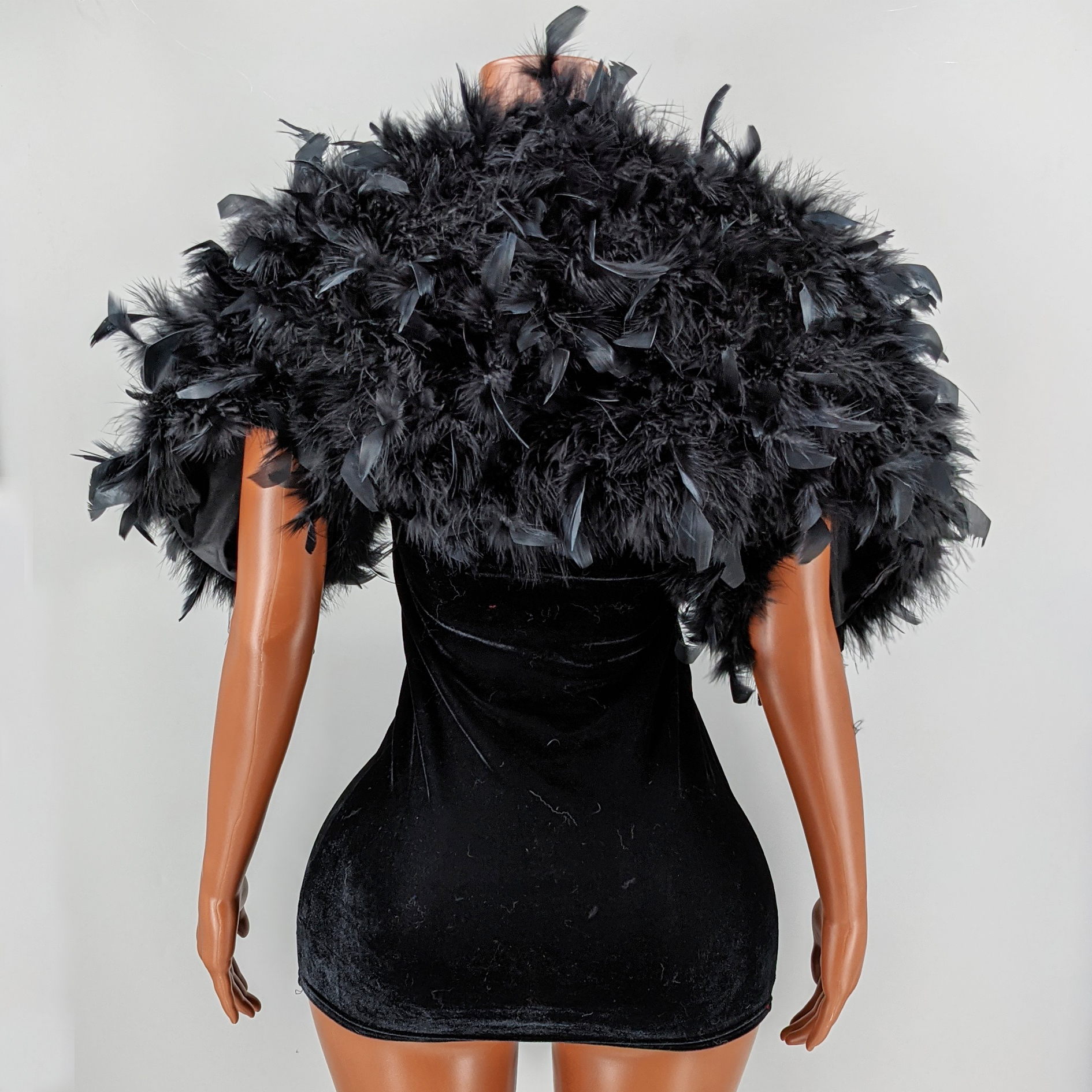 Black Feather Shawl for Women  - Stole Wedding Shawl บทวิจารณ์และราคา