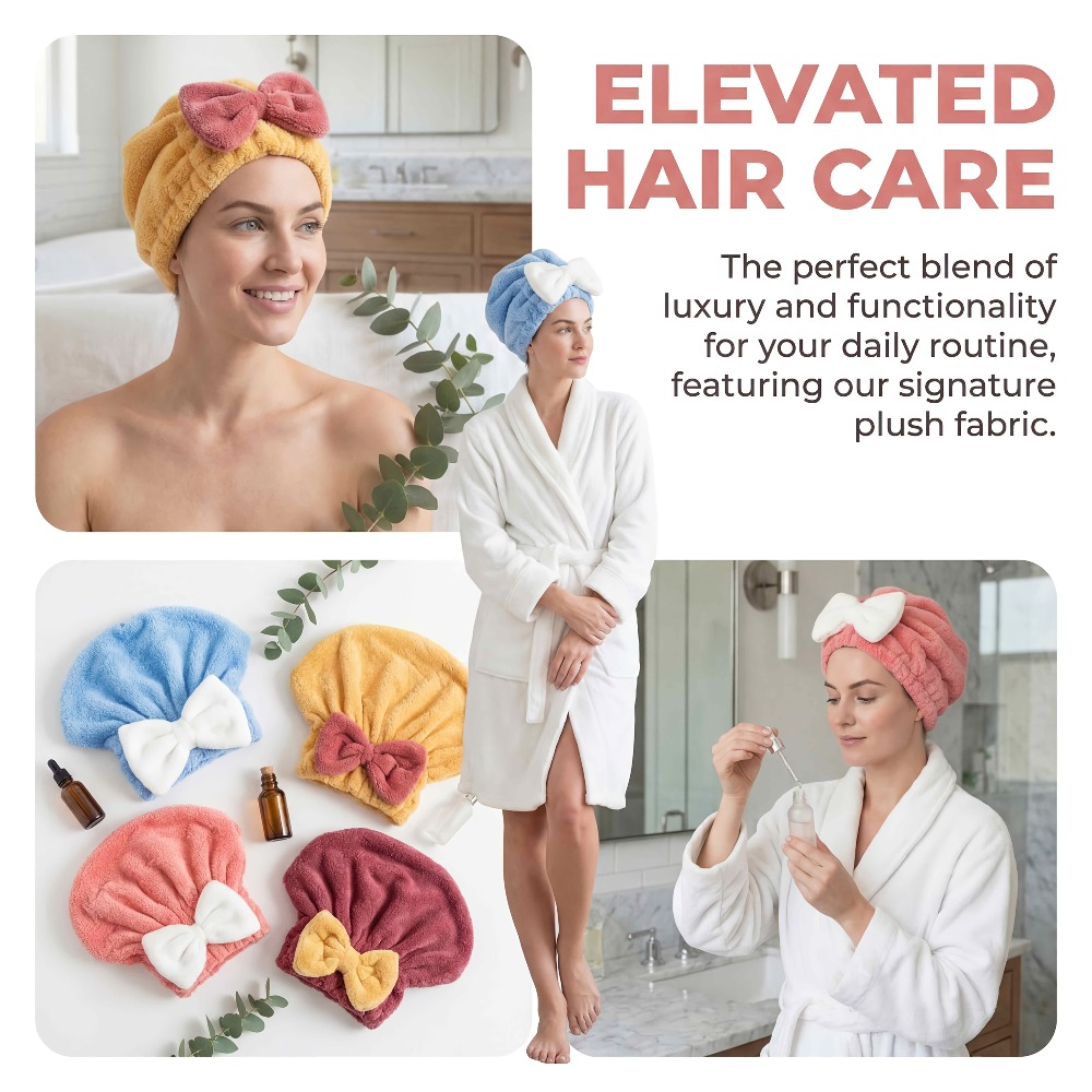 Microfiber Hair Drying Cap, Qu - Head Wrap Turban บทวิจารณ์และราคา