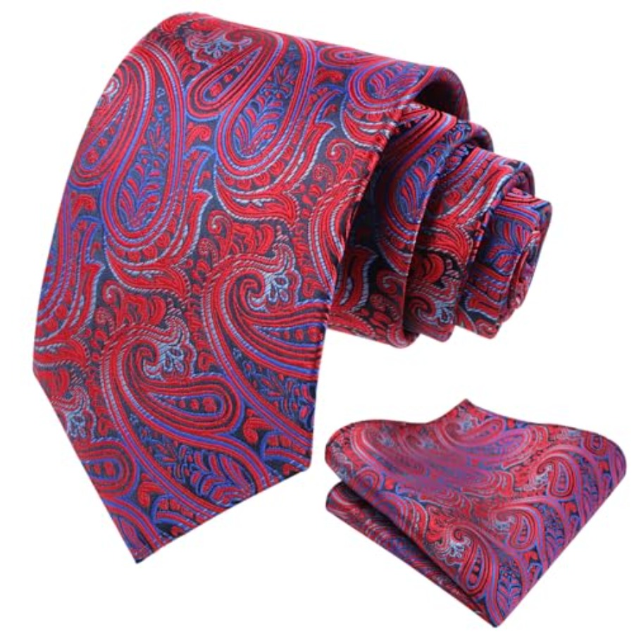 Mens Gradient Paisley Necktie  - Pocket Square Set บทวิจารณ์และราคา