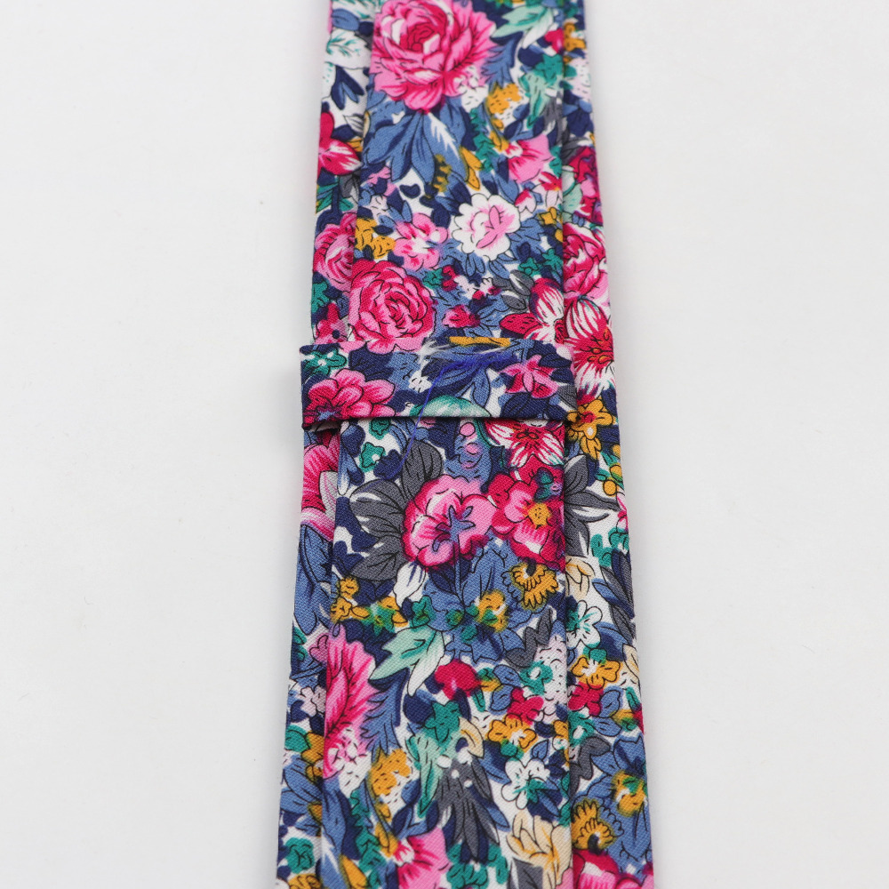 Cotton Flower Tie Men's Colour - Skinny Tie Men บทวิจารณ์และราคา