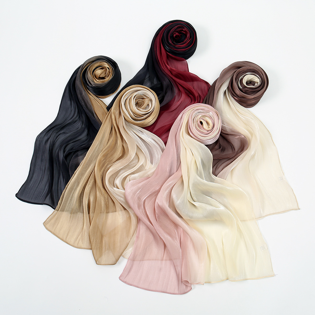 Gradient Twinkle Silk Hijab Sc - Head Wrap Turban บทวิจารณ์และราคา
