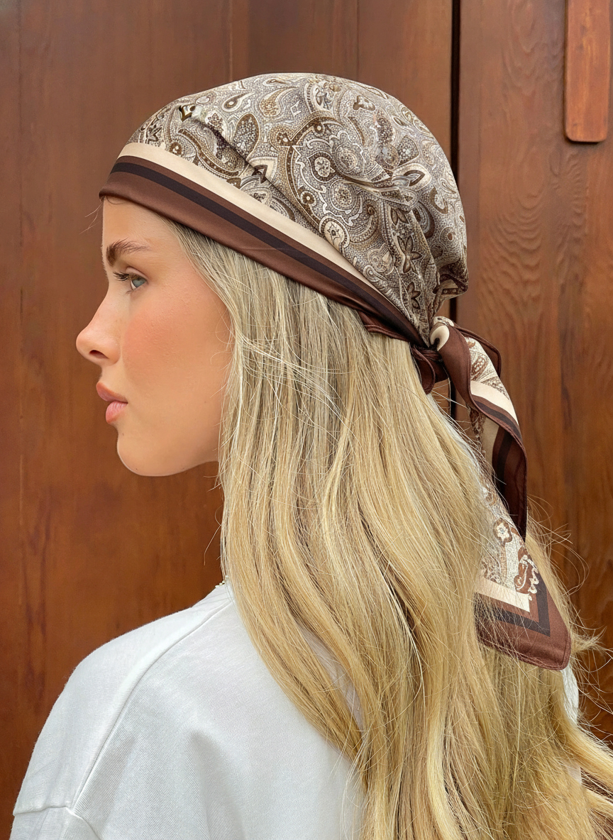 Luxury Spring Silk Scarf Women - Silk Tie Striped บทวิจารณ์และราคา
