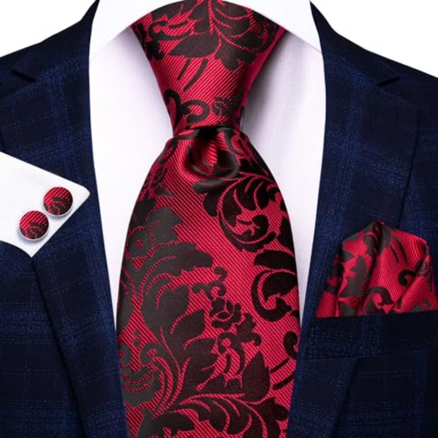 Silk Ties for Men Plaid Paisle - Silk Tie Striped บทวิจารณ์และราคา