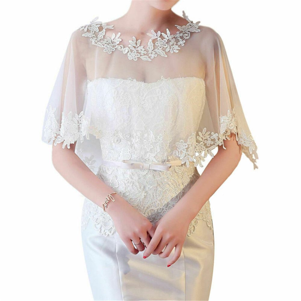 Fashion Elegant Lace Shawl Bri - Stole Wedding Shawl บทวิจารณ์และราคา