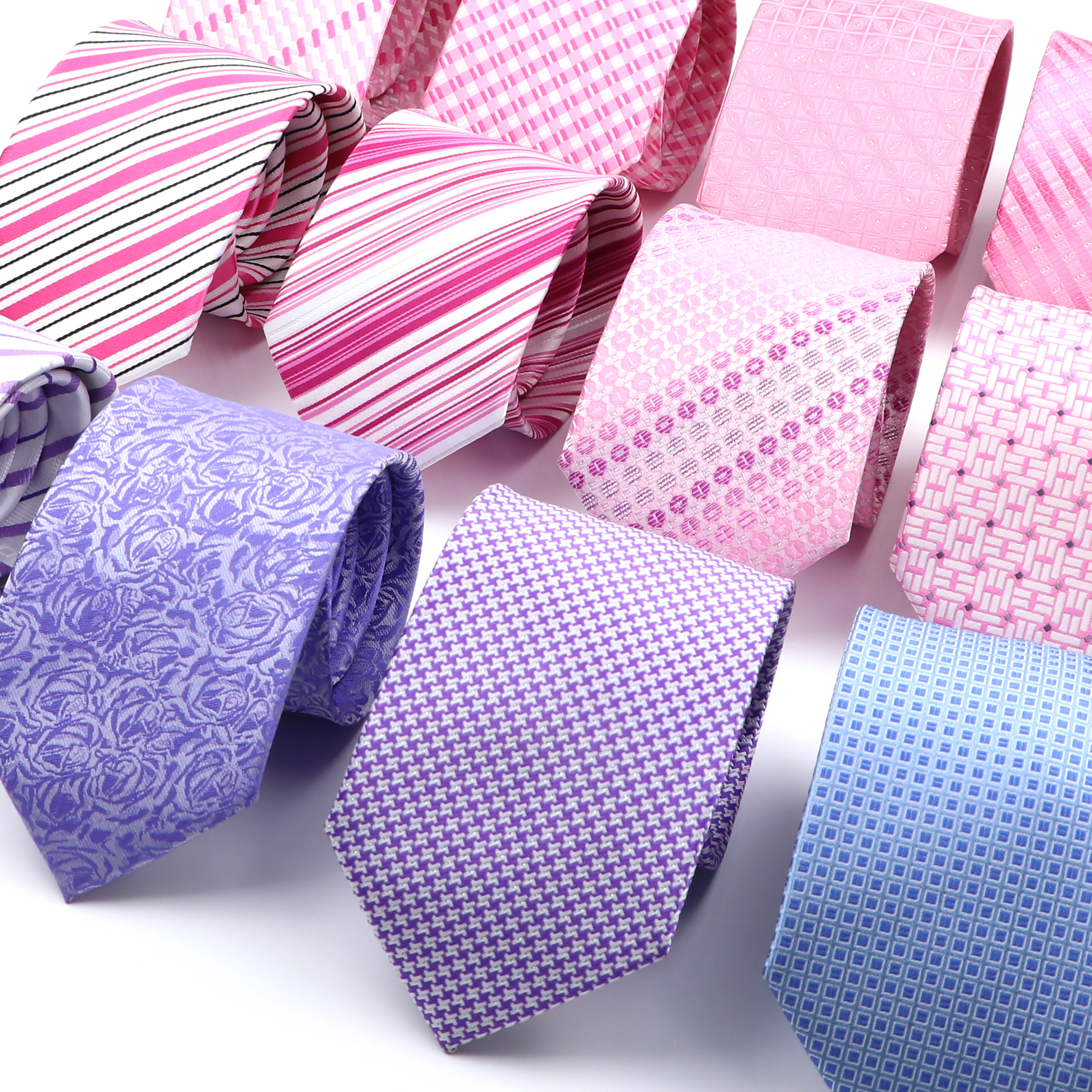 New Bright Pink Men Ties Class - Skinny Tie Men บทวิจารณ์และราคา
