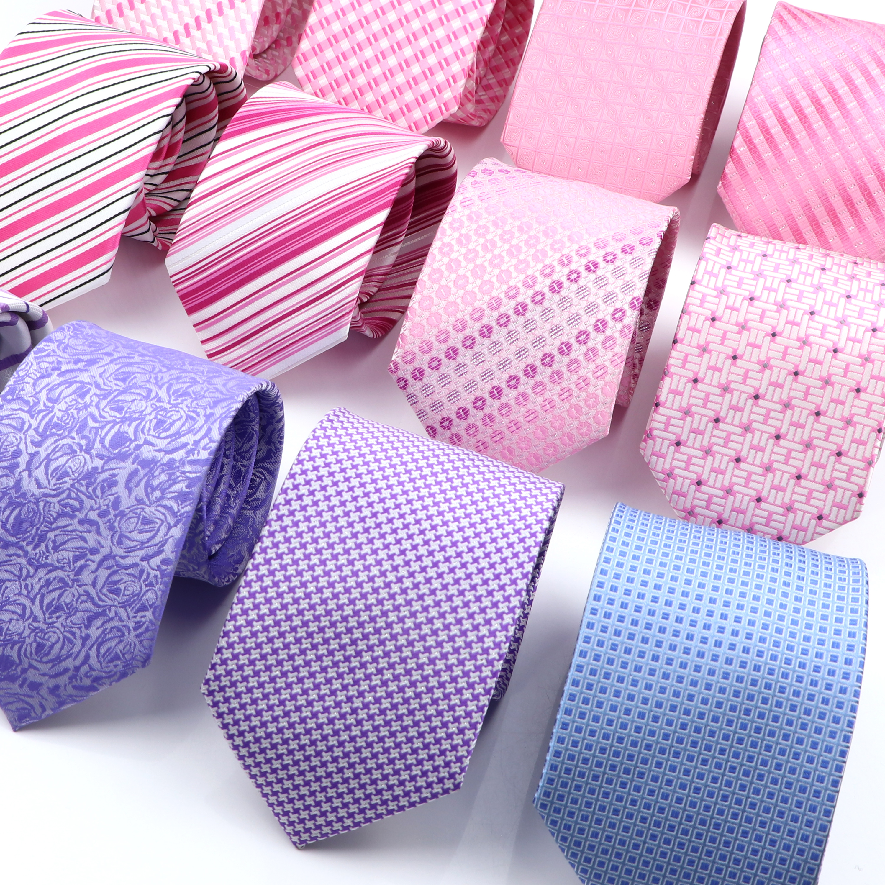 New Bright Pink Men Ties Class - Skinny Tie Men บทวิจารณ์และราคา