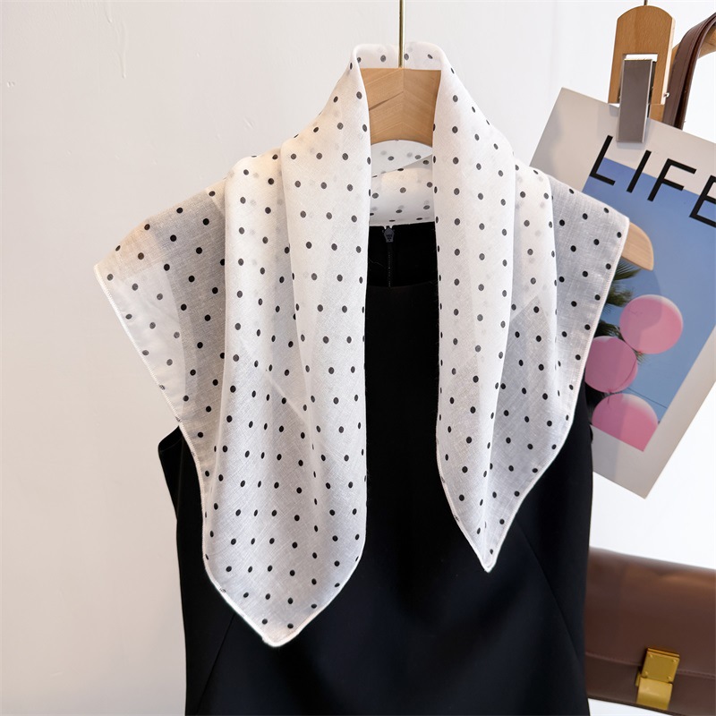 50cm Cotton Linen Square Scarf - Bandana Cotton บทวิจารณ์และราคา