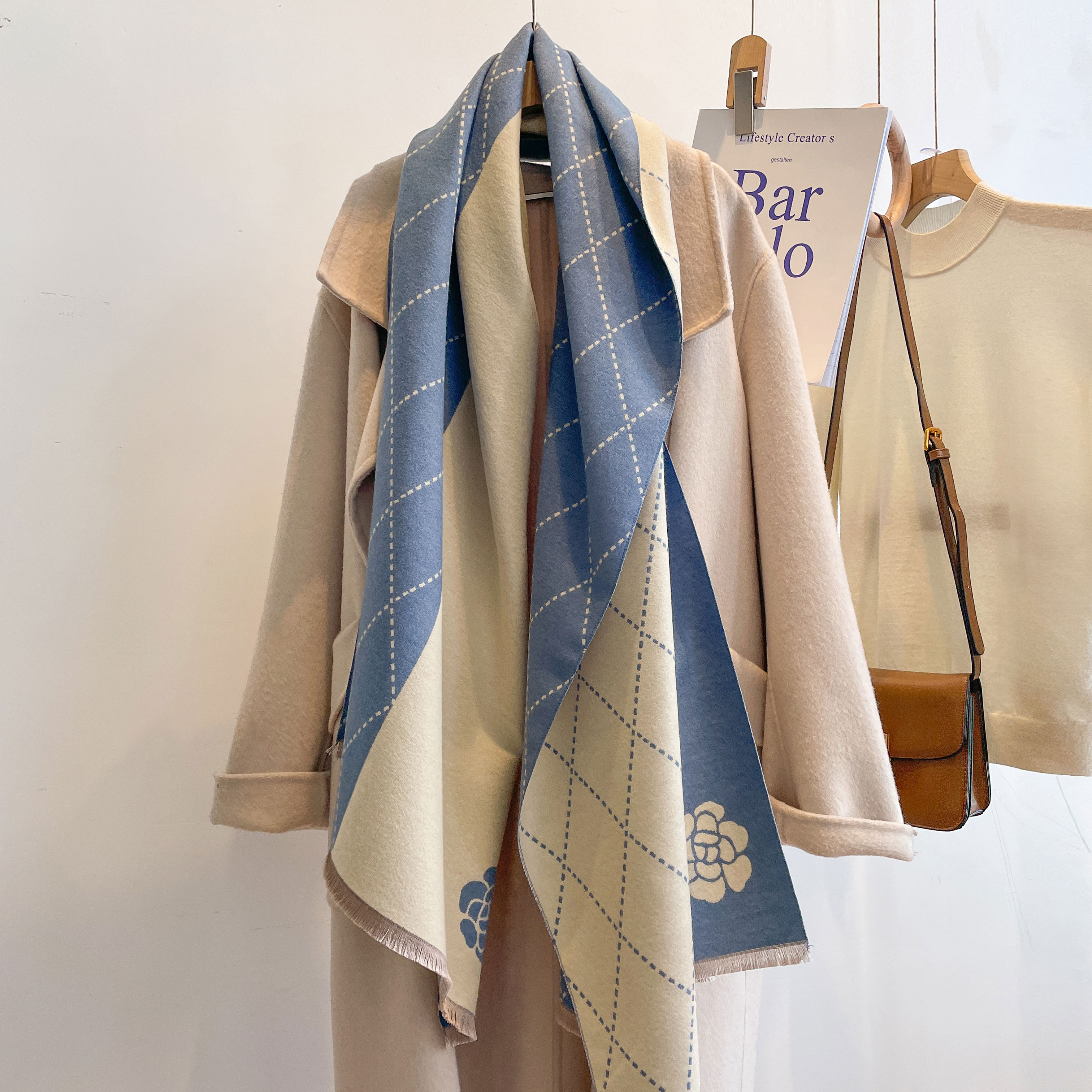 2023 Designer Cashmere Scarf W - Woven Scarf Blanket บทวิจารณ์และราคา