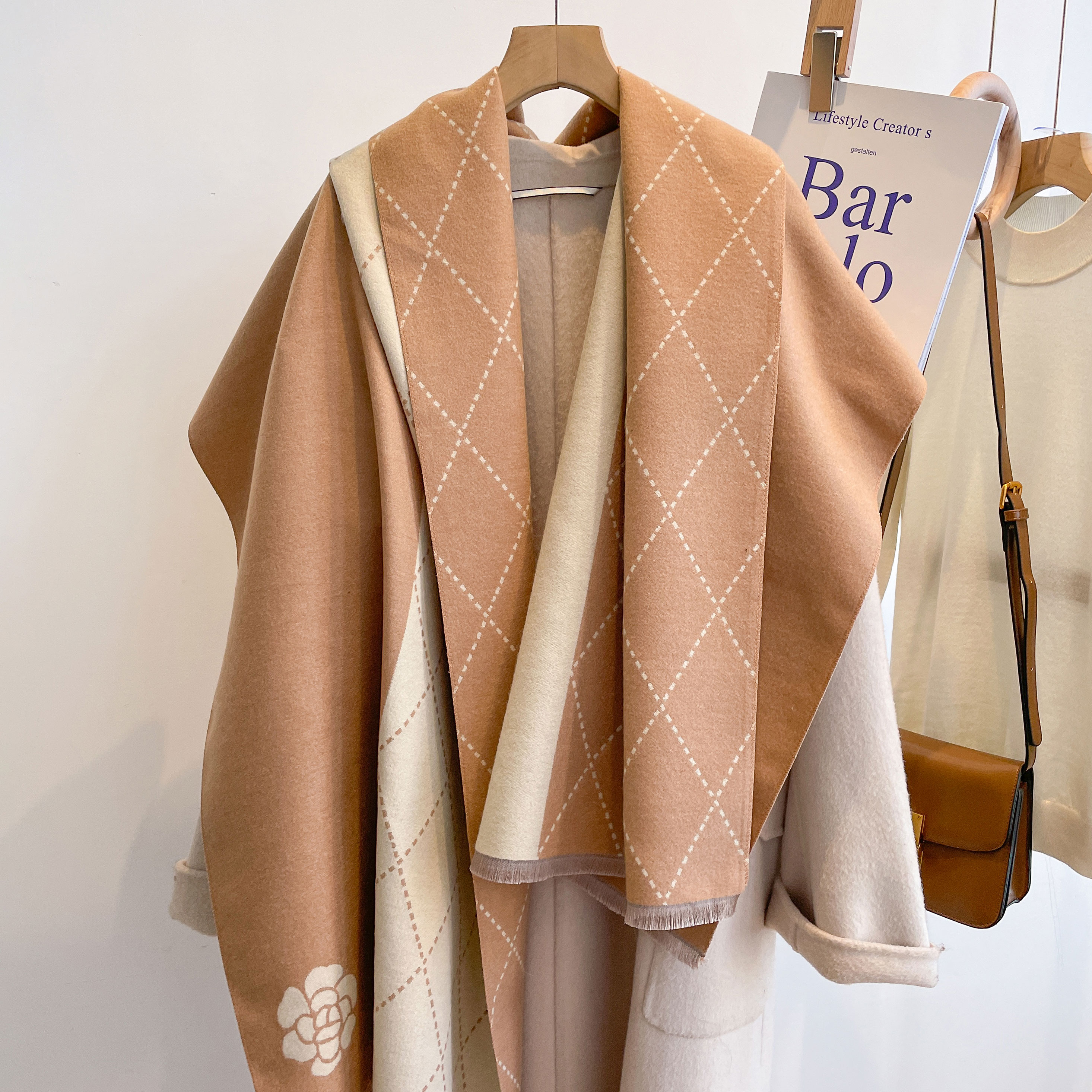 2023 Designer Cashmere Scarf W - Woven Scarf Blanket บทวิจารณ์และราคา