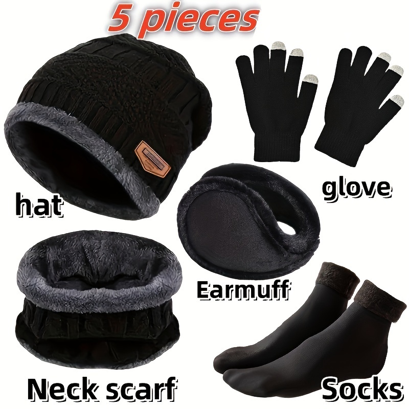 Men's winter hat, outdoor wint - Muffler Men Wool บทวิจารณ์และราคา