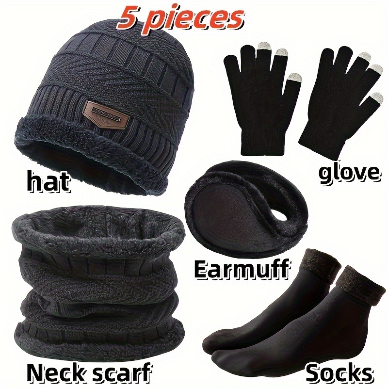 Men's winter hat, outdoor wint - Muffler Men Wool บทวิจารณ์และราคา