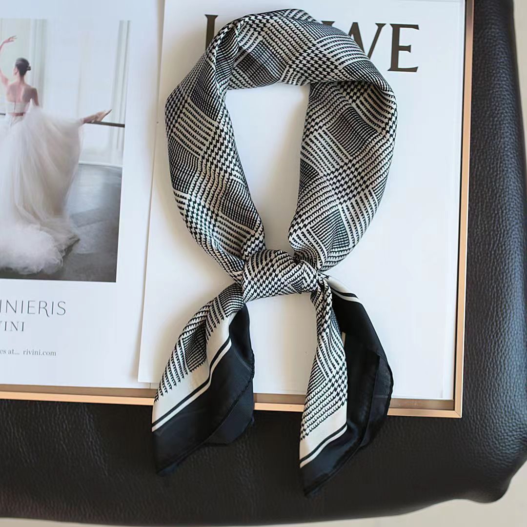 New Fashion Zebra Printed Squa - Ascot Neck Scarf บทวิจารณ์และราคา