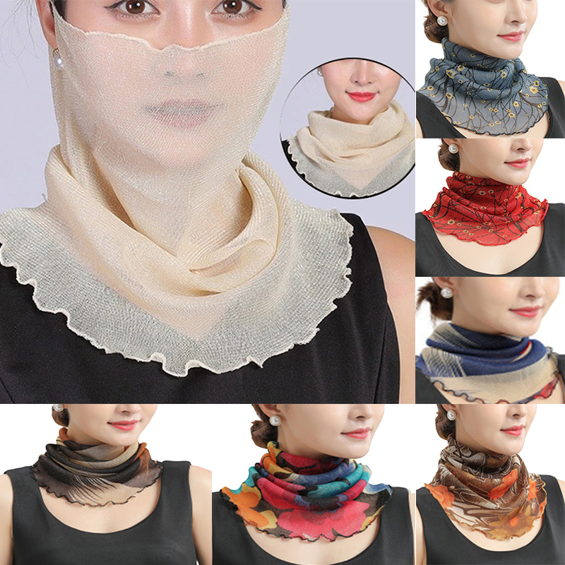 Spring Summer Chiffon Neck Col - Ascot Neck Scarf บทวิจารณ์และราคา